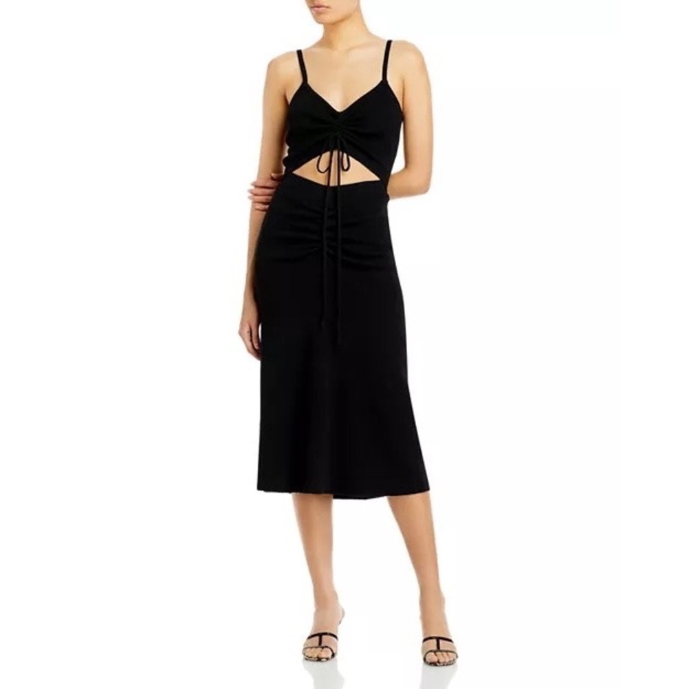Lucy Paris Korii Cutout Ribbed Knit Midi Dress Size S